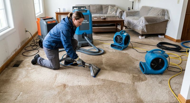 Wet Carpet Drying in Wilmington, NC