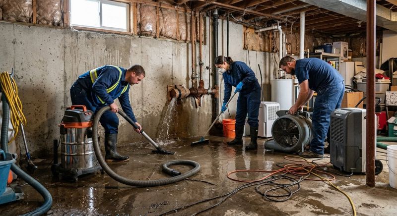 Basement Water Extraction in Napa, CA