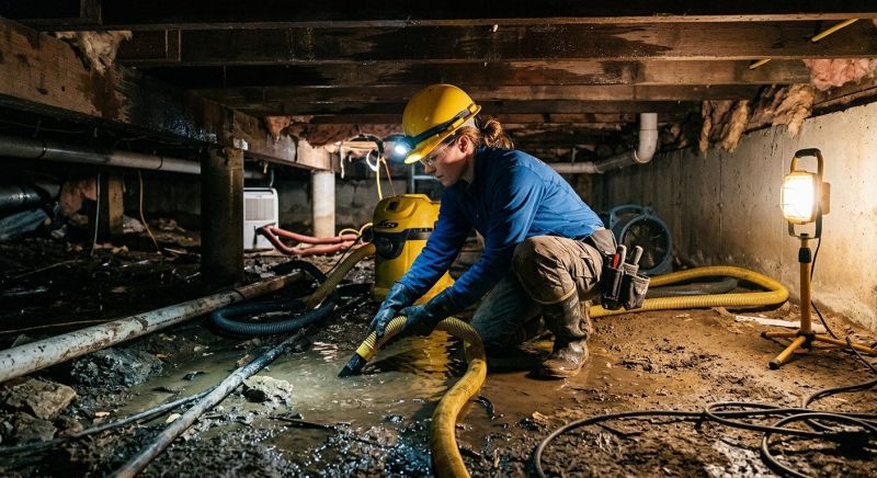 Crawl Space Water Remediation in Wilmington, NC