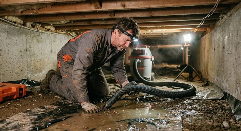 Crawlspace Water Cleanup in Wilmington, NC